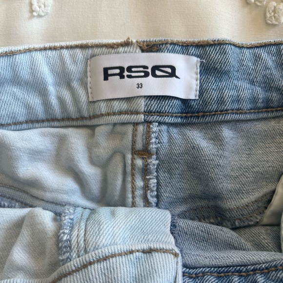 RSQ DUAL DENIM RIPPED MOM JEANS SIZE 33 - Picture 3 of 3